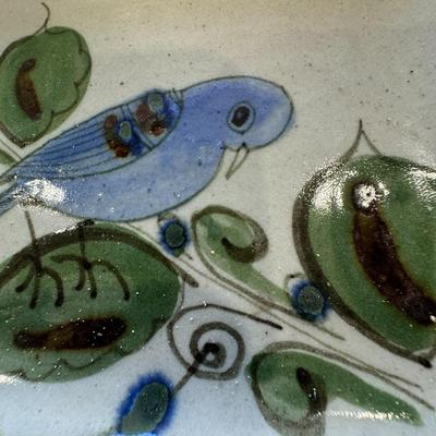 Ken Edwards Tonalá Mexican Pottery Bird Tray, a handcrafted piece of folk art from Mexico.
