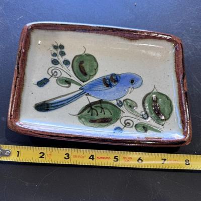 Ken Edwards Tonalá Mexican Pottery Bird Tray, a handcrafted piece of folk art from Mexico.