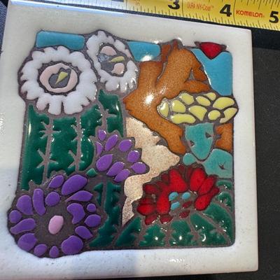Handmade Ceramic Trivet - 4x4