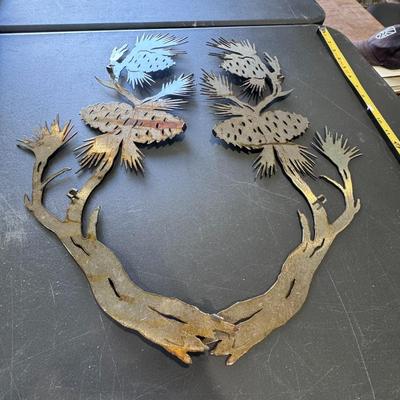 Cactus metal wall art