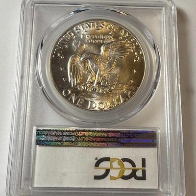 PCGS CERTIFIED 1974-S MS67 EISENHOWER SILVER DOLLAR AS PICTURED.