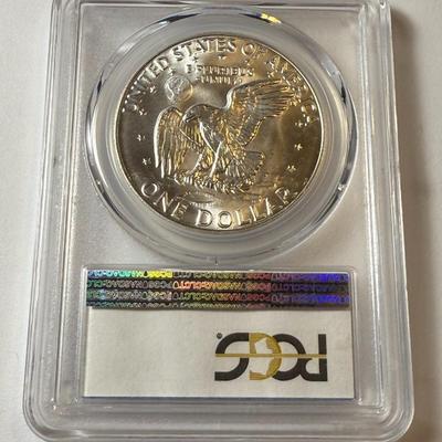 PCGS CERTIFIED 1974-S MS67 EISENHOWER SILVER DOLLAR AS PICTURED.