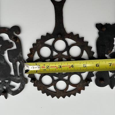 Vintage Set of Three Wilton Cast Iron Trivets