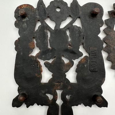 Vintage Set of Three Wilton Cast Iron Trivets