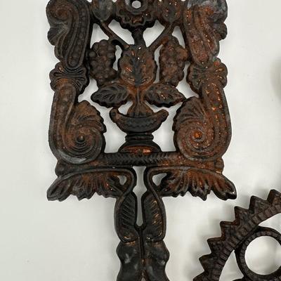 Vintage Set of Three Wilton Cast Iron Trivets