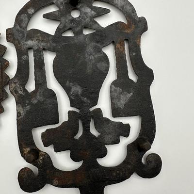 Vintage Set of Three Wilton Cast Iron Trivets
