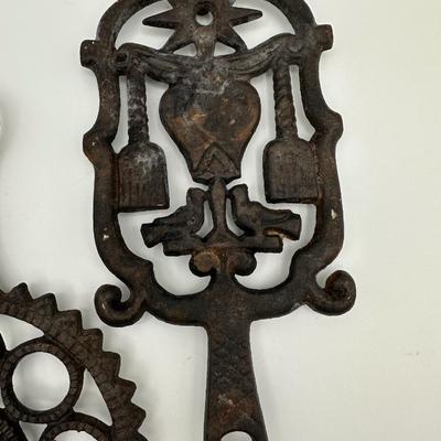 Vintage Set of Three Wilton Cast Iron Trivets