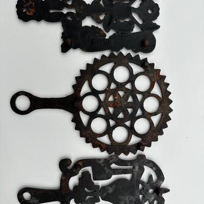Vintage Set of Three Wilton Cast Iron Trivets