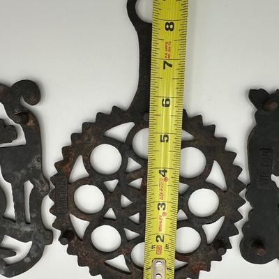 Vintage Set of Three Wilton Cast Iron Trivets