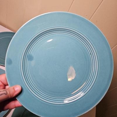 Sale Photo Thumbnail #16: 2 appear to be lighter than the others but they are all turquoise in color.

General disclaimer: this is a previously owned, antique/vintage/retro item. This means that the product may have imperfections or indication of previous wear. Photos taken are to