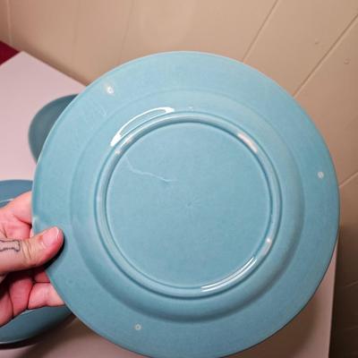 Sale Photo Thumbnail #18: 2 appear to be lighter than the others but they are all turquoise in color.

General disclaimer: this is a previously owned, antique/vintage/retro item. This means that the product may have imperfections or indication of previous wear. Photos taken are to