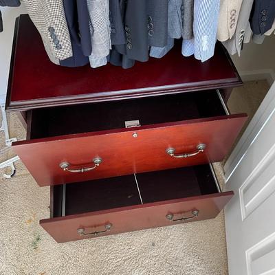 Wooden Two Drawer Vertical File Cabinet (B3)