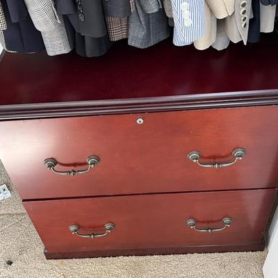 Wooden Two Drawer Vertical File Cabinet (B3)