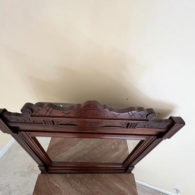 Victorian Burl Wood Dresser w/ Tilt Mirror & Marble Top (PB-RG)