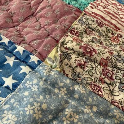 M529 Vintage Blue Patch Quilt