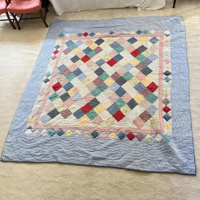 M529 Vintage Blue Patch Quilt