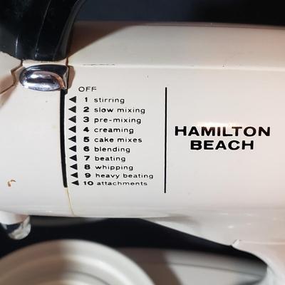Hamilton Beach Mixer W/Milk Glass Bowls and More Vintage Kitchen (K-KD)