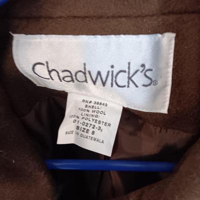 LADIES GALLERY PETITE TRENCH COAT (5), CHADWICK'S WOOL JACKET (8) AND CASHMERE SCARF
