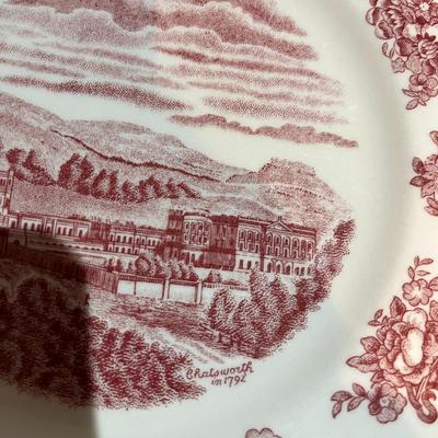 Pink Britain Castles 8" Salad Plates Set of 12 9K0