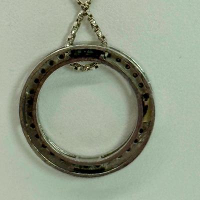 LOT 109: 16” 925 Diamond Cut Chain with Circle Pendant