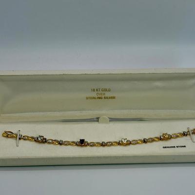LOT 112: Gemstone 925 Bracelet 8.7 gtw