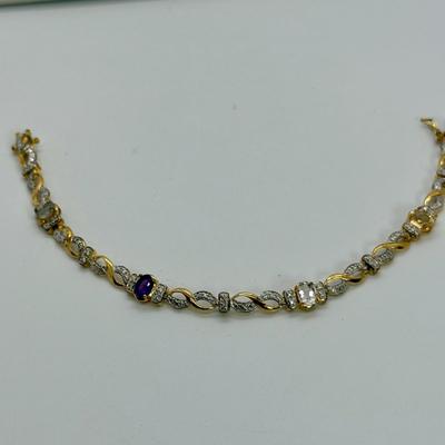 LOT 112: Gemstone 925 Bracelet 8.7 gtw