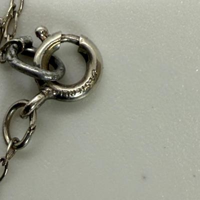 LOT 117: 925 Fine 20” Chain with Cross Pendant 2.4g and 925 Fine Box 24” Chain with Turquoise Cross 4.3 gtw