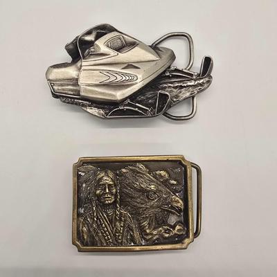 LOT 147jewelry: Bergamot Brassworks Brass and Pewter Belt Buckles
