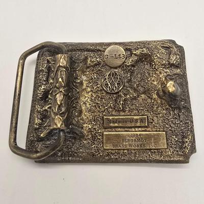 LOT 147jewelry: Bergamot Brassworks Brass and Pewter Belt Buckles