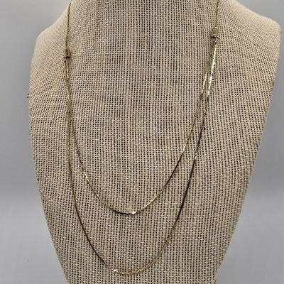 LOT 151jewelry: Assorted Gold-tone/Gold Filled 9'-18" Necklaces Including Monet Amber Stones, Sarah Coventry Cameo