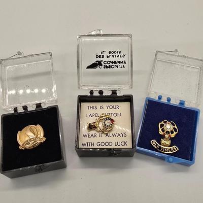 LOT 152jewelry: Elk's Lodge Lapel Pins and Lodge Coin