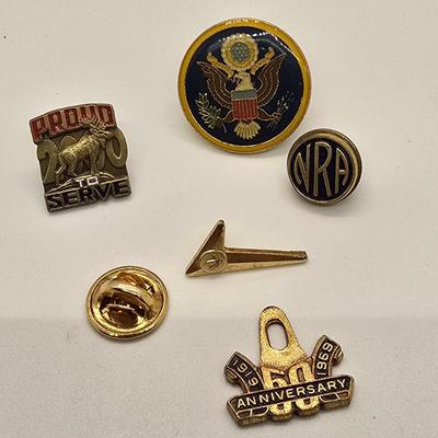 LOT 152jewelry: Elk's Lodge Lapel Pins and Lodge Coin