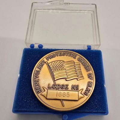 LOT 152jewelry: Elk's Lodge Lapel Pins and Lodge Coin