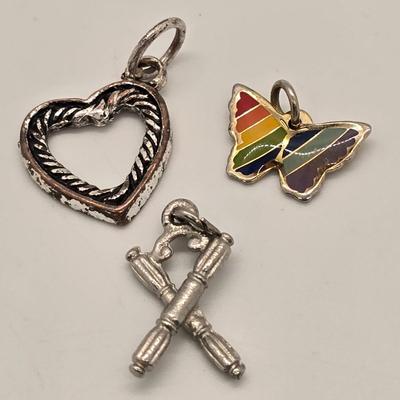 LOT 153jewelry: Various Themed Pendants with Pearl Brooches and Whistle