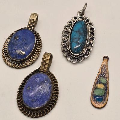 LOT 153jewelry: Various Themed Pendants with Pearl Brooches and Whistle