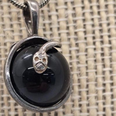 LOT 157jewelry: 7.5"- 24" Necklaces: Green/White and Orange Wood Flower Pendants, Grandmother Heart, Icing Silver-tone Black...
