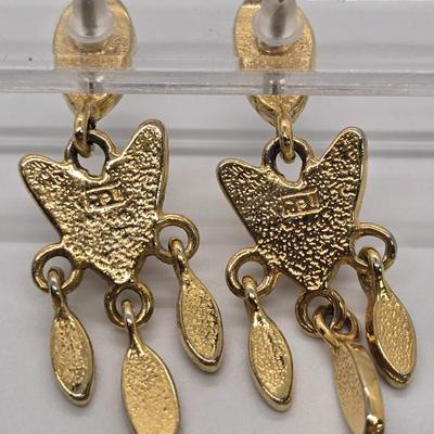 LOT 158jewelry: US Dime Necklace and Earrings, Enamel Flower Pendant and Earrings, Assorted Earrings