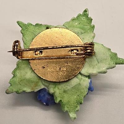 LOT 159jewelry: Denton China Brooches and Earrings with Cameo and Assorted Pins