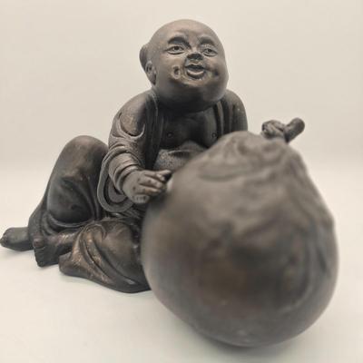 LOT 162: Resin Laughing Buddha Statues