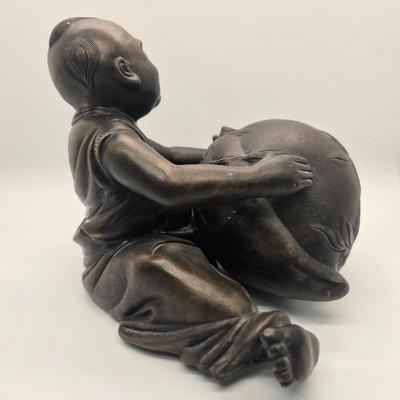 LOT 162: Resin Laughing Buddha Statues