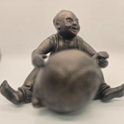 LOT 162: Resin Laughing Buddha Statues