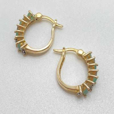 LOT 191: Vintage Jewelry - Krementz Gold Tone Herringbone Chain 24", Earrings, Pendant and More (Sterling Included)