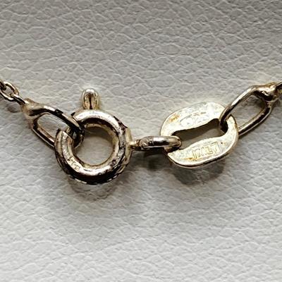 LOT 194: Sterling Jewelry Set - Necklace, Bracelet and Screw Back Earrings