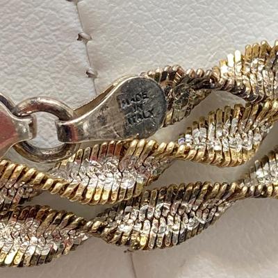 LOT 196: Pair of Sterling Chains - Twisted and Link Styles