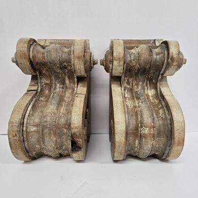 LOT 200: Architectural Salvage Wood Corbels