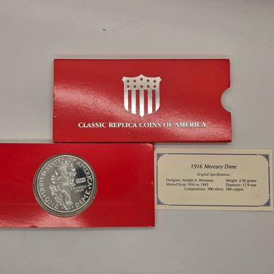 LOT 202: Classic Replica Coins of America, Set of 5