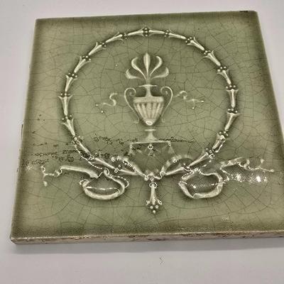LOT 206: 14 Architectural Salvage Glazed Ceramic Wall Tiles