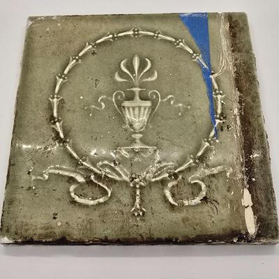 LOT 206: 14 Architectural Salvage Glazed Ceramic Wall Tiles