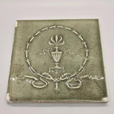 LOT 206: 14 Architectural Salvage Glazed Ceramic Wall Tiles