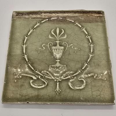 LOT 206: 14 Architectural Salvage Glazed Ceramic Wall Tiles